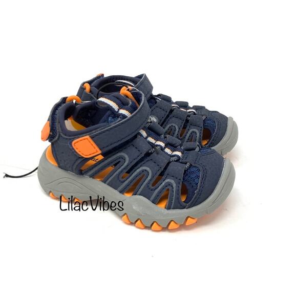Cat & Jack Boys Fisherman Sandals Afton Navy Baby Size 5 NWT - Picture 1 of 5